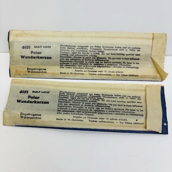 Polar Wunderkerzen Electric Sparklers Lot Of 2 Packs 6151 BAM-P Vintage RARE - Picture 4 of 6